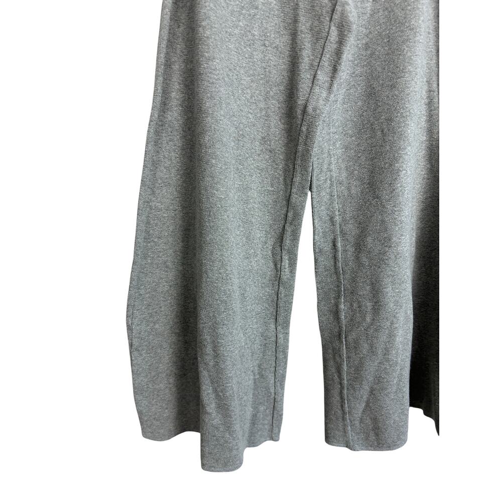 Victoria's Secret Vintage Fold Over Wide Leg Culotte Grey Waffle Lounge Pants S - Picture 4 of 5